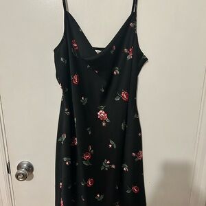 BP Nordstrom Floral Black Dress